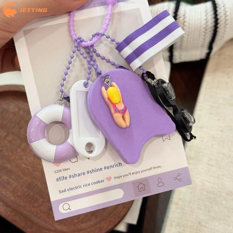 (New) Floating Key Ring, Purple Water Buoyant Key Chain, Boat Key Chains For Fishing, Sailing, Surfing, Swimming, Water Sports