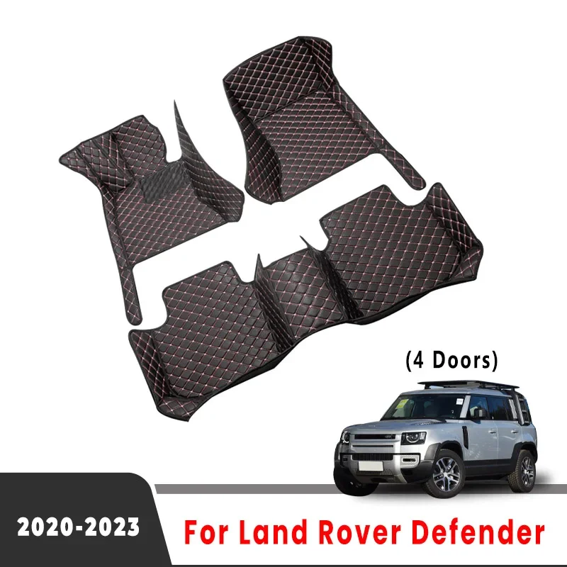 

Автомобильные коврики для Land Rover Defender 2023 2022 2021 2020 (4 двери), коврики, аксессуары, внутренние водонепроницаемые детали для автомобилей