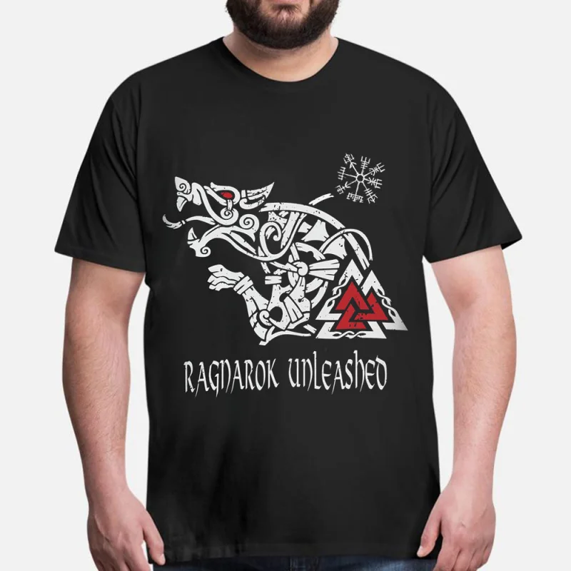 

Viking Ragnarok Unleashed Gift t shirt Short Sleeve Tee Norse Myth Valhalla Graphic Clothes All size tops S-6XL
