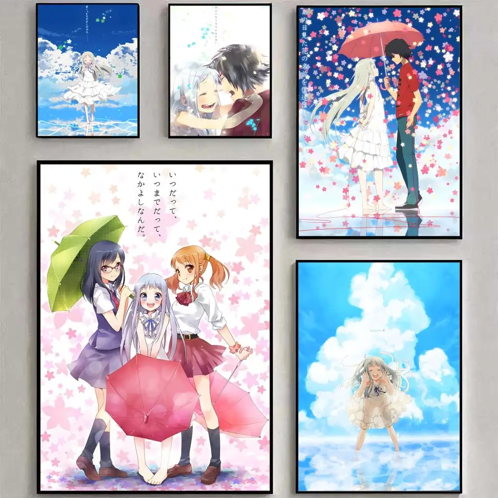 A-Anohana M-Menma Jintan Poster de arte de parede, adesivos adequados para escritório, bar, sala de estar, decoração de casa, presente