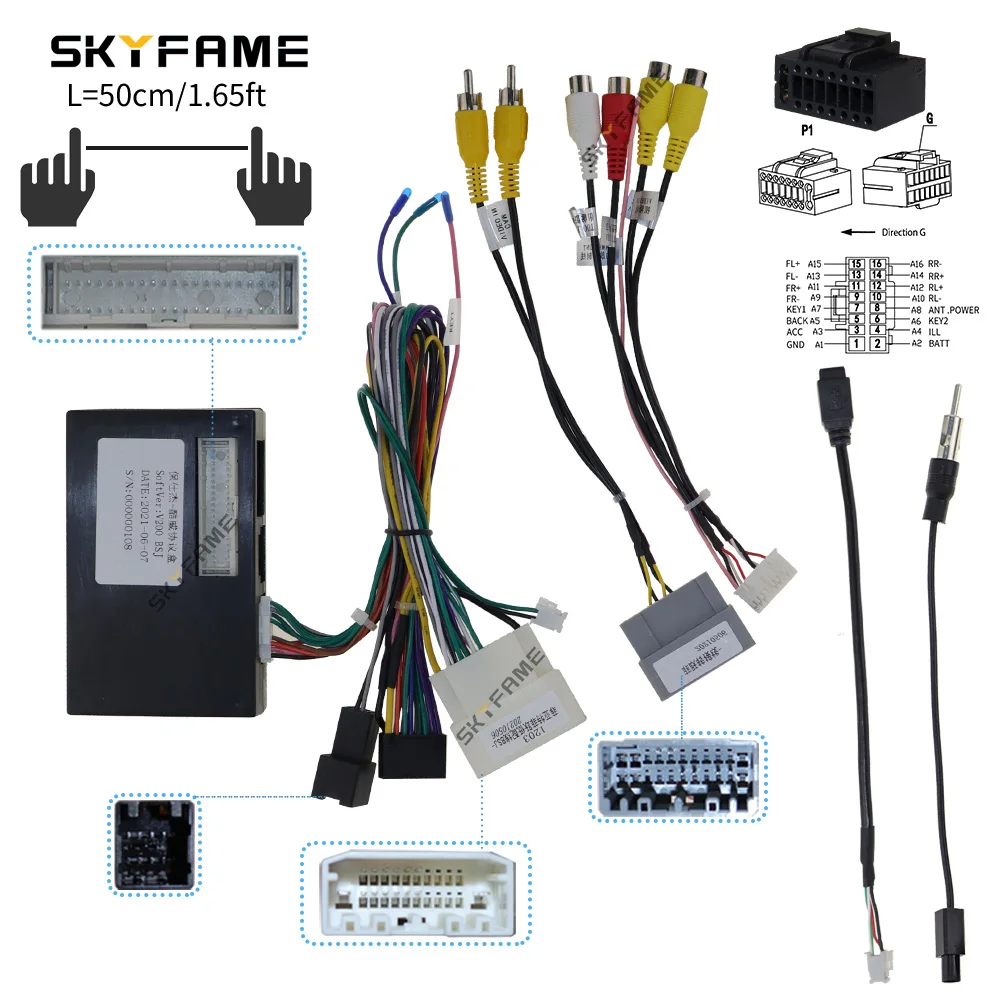 Car Wire Harness Adapter Power Cable Canbus Box Decoder For Dodge Journey Charger Fiat Freemont Leap Chrysler 300C G-RZ-JP56
