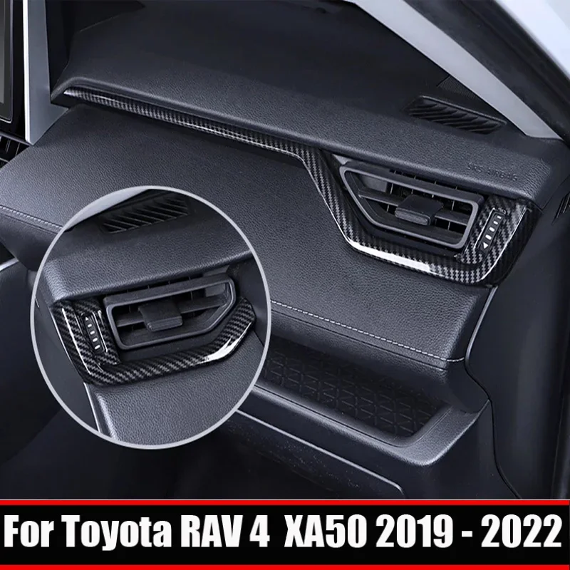 

Для Toyota RAV4 RAV 4 XA50 2019 2020-2022 внутренняя панель приборной панели, крышка кондиционера, центральная полоса управления, наклейка, аксессуары