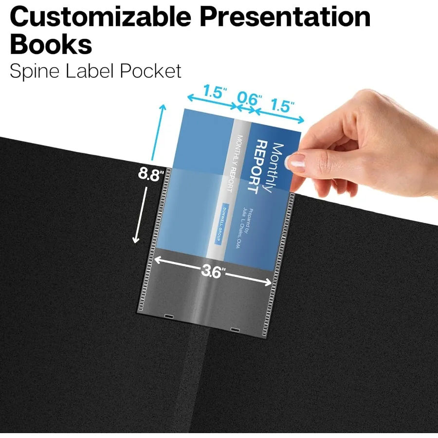 Large 11x14 Binder with 24 Pockets and Plastic Sleeves for Displaying Up to 48 Pages Clear Vertical Presentation Book with Prot
