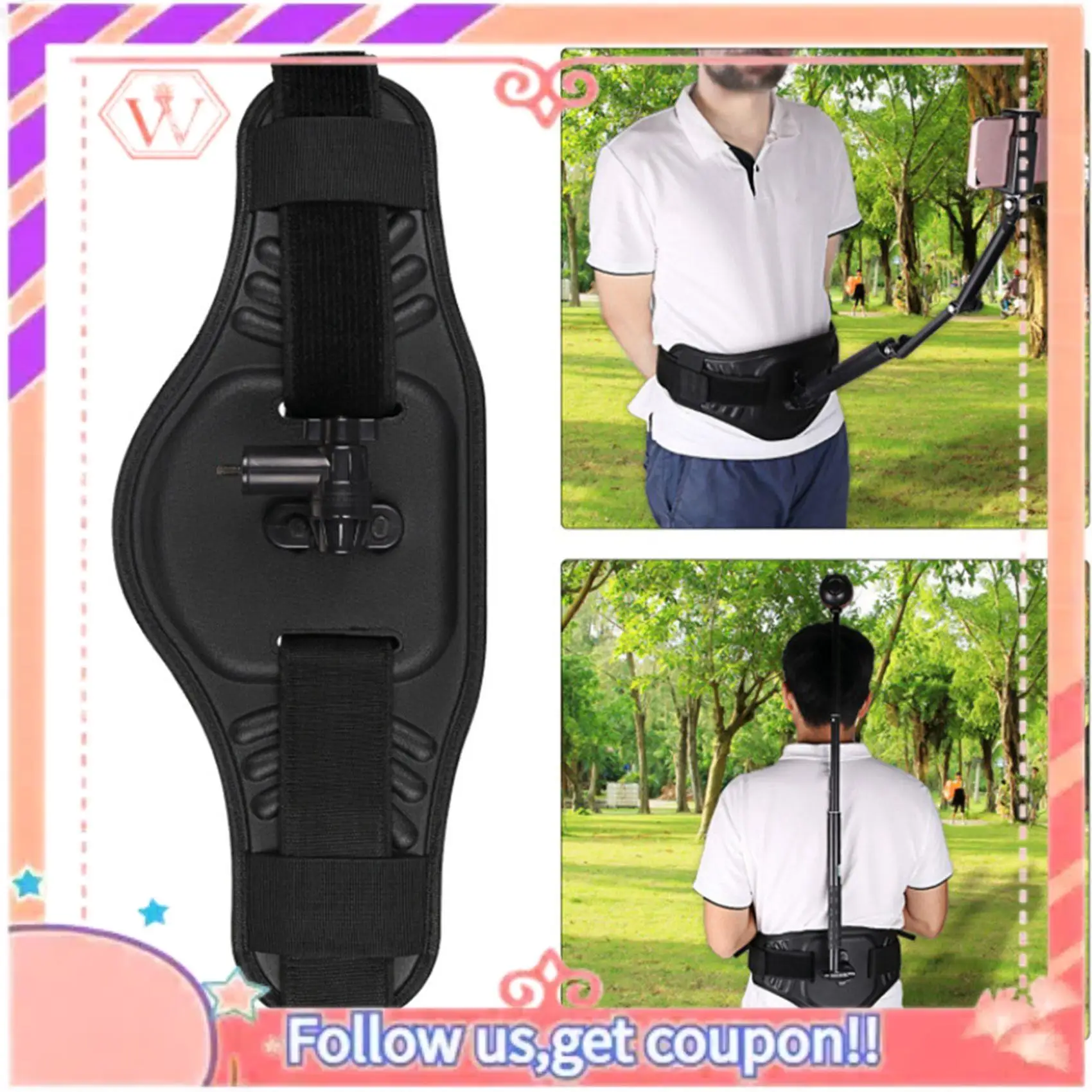 Upgraded 2X Wearable Waist Bracket Time Invisible Selfie Stick For Insta360 ONE X/X2 Bar Panoramic Accessories For Gopro Fusion