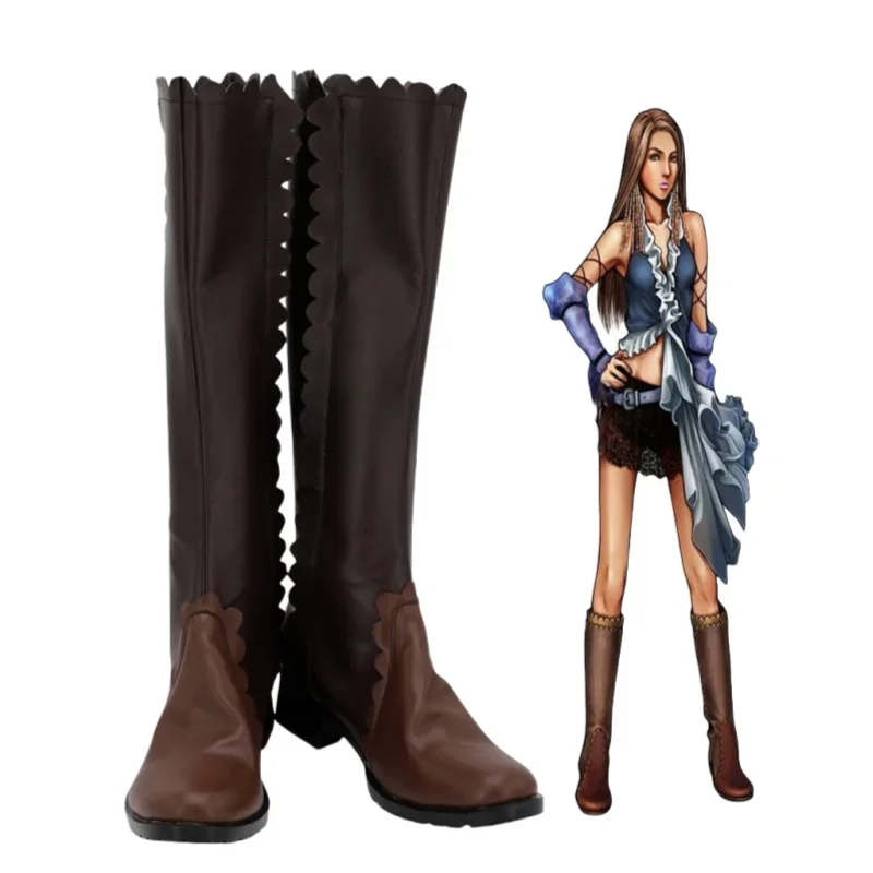

Game Final Fantasy 10 Lenne Cosplay Shoes Boots Props Halloween Party Role Play Custom Made Aksesori