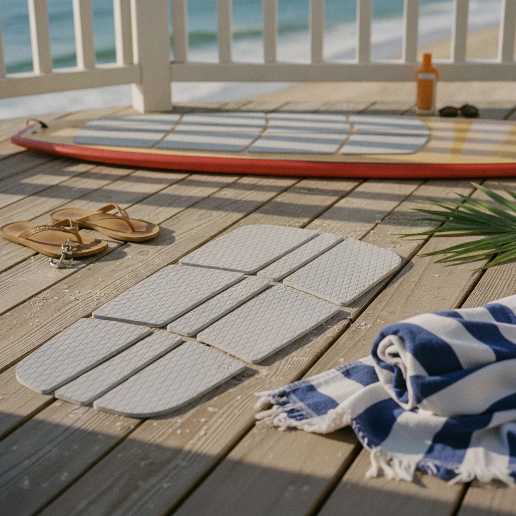 12 Pieces Surfboard Traction Pad with Adhesive Diamond-Textured Surfboard Deck Traction Pad Mat Good Grip Sheet Long-Lasting