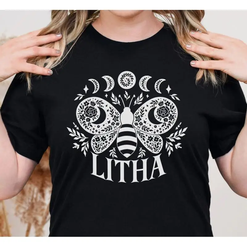 

Футболка Litha Pagan Holiday с цветочным принтом «Колесо года» Wiccan Women's S For Pagans Solstice