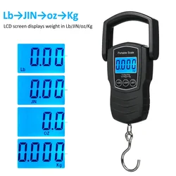 75Kg/165Lb 50Kg/110Lb Digital Luggage Scale for Travel Fishing ScaleSuitcase Scale Can Kg/Lb/Jin/Oz 4 Units +1.5M Measuring Tape