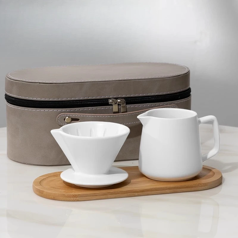 

Ceramic Travel Hand Brewed Coffee Pot Set Hand Brewed Coffee Gift Box Coffeware Set