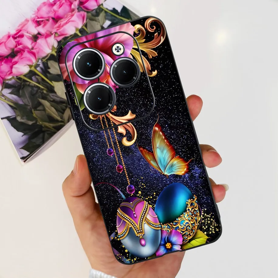 For Infinix Hot 40i / Hot 40 Pro Case Luxury Marble Soft Silicone Shockproof Cover For Infinix Hot 40 4G Cases Hot40 X6836 Funda