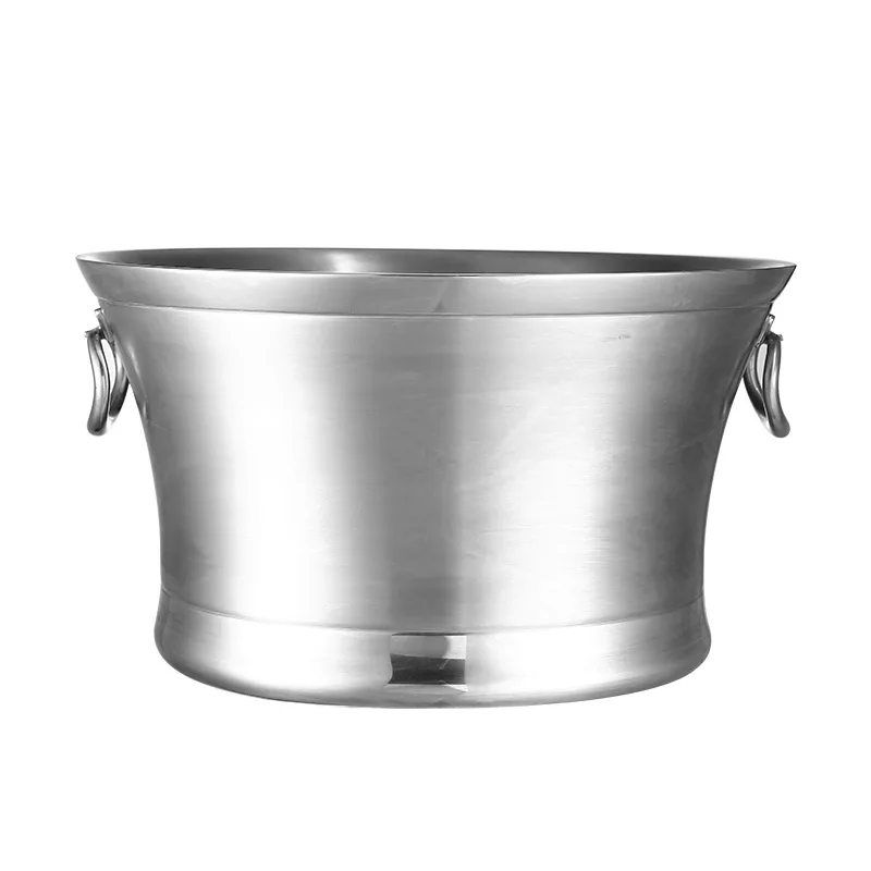 

Stainless steel double-layer ice bucket, waist-shaped KTV bar, clubhouse, champagne, wine bucket buffet