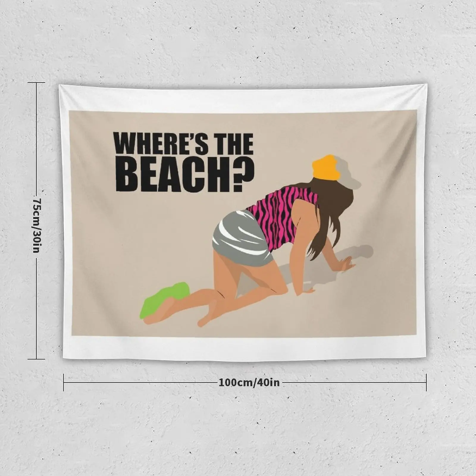 New Snooki Where's the Beach? Tapestry Home Decorators Tapete For The Wall Wall Tapestry Nordic Home Decor