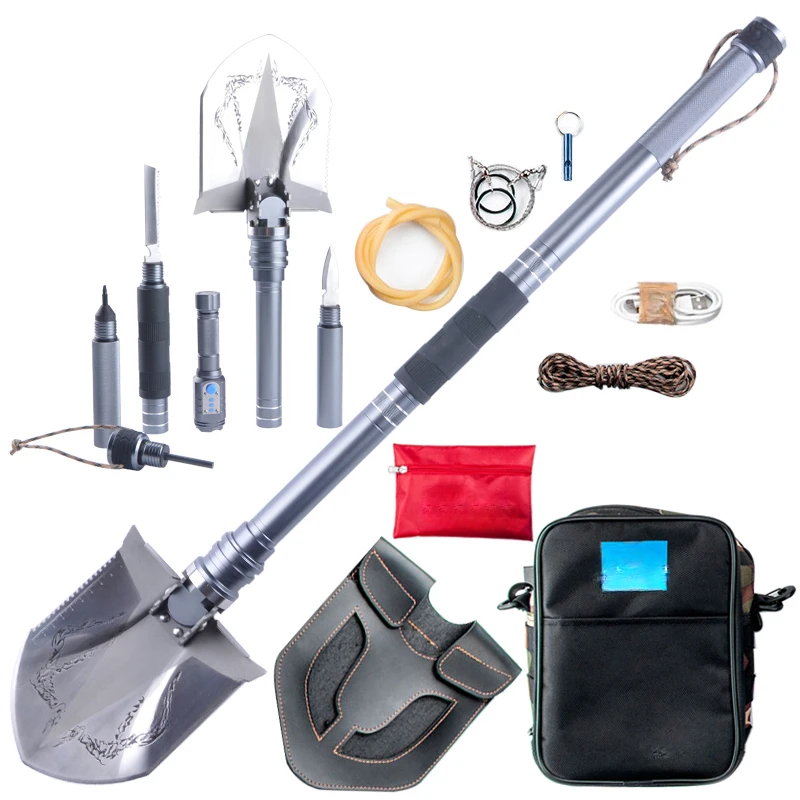 

Outdoor Industry Shovel Fishing Camping Shovel Multi-functional Folding Shovel Tools Military Spade