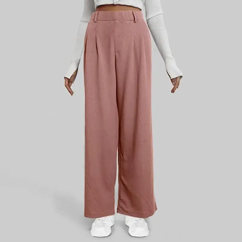 

High Waist Men's Casual Pants Women's Wide Leg Pants Comfortable Straight Leg Trousers ex High Waist Casual Trousers