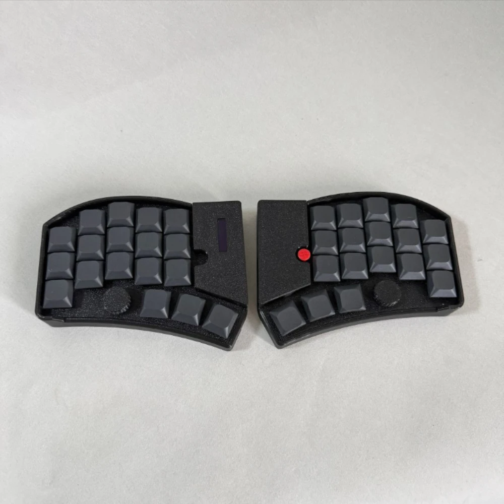 Pskeeb5-lite Split Keyboard Customized Wired Low Profile 3×5 Red Dots 3D Printing OLED QMK for Choc v1 Gamer Mechanical Keyboard