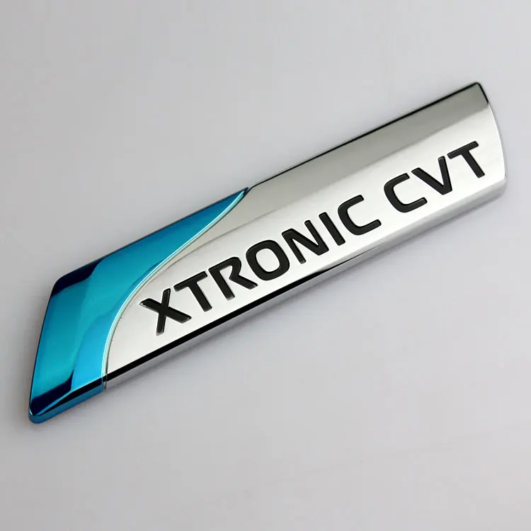 1 PCS 3D Pure Drive XTRONIC CVT Refitting Emblem Badge Blue Silver Tail car Stickers for Tenna Tiida Sunny Car Styling