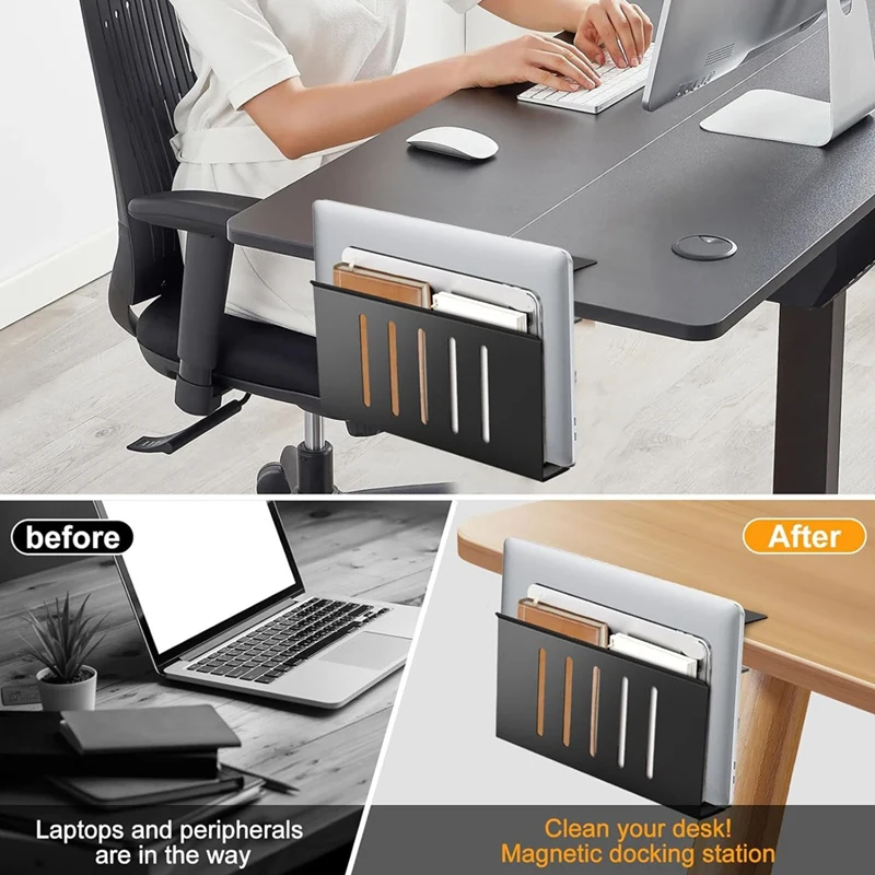 Under Desk Storage-Side Desk Storage For Files And Office Desk Accessories,Standing Desk Organizer For Small Desk,L Desk