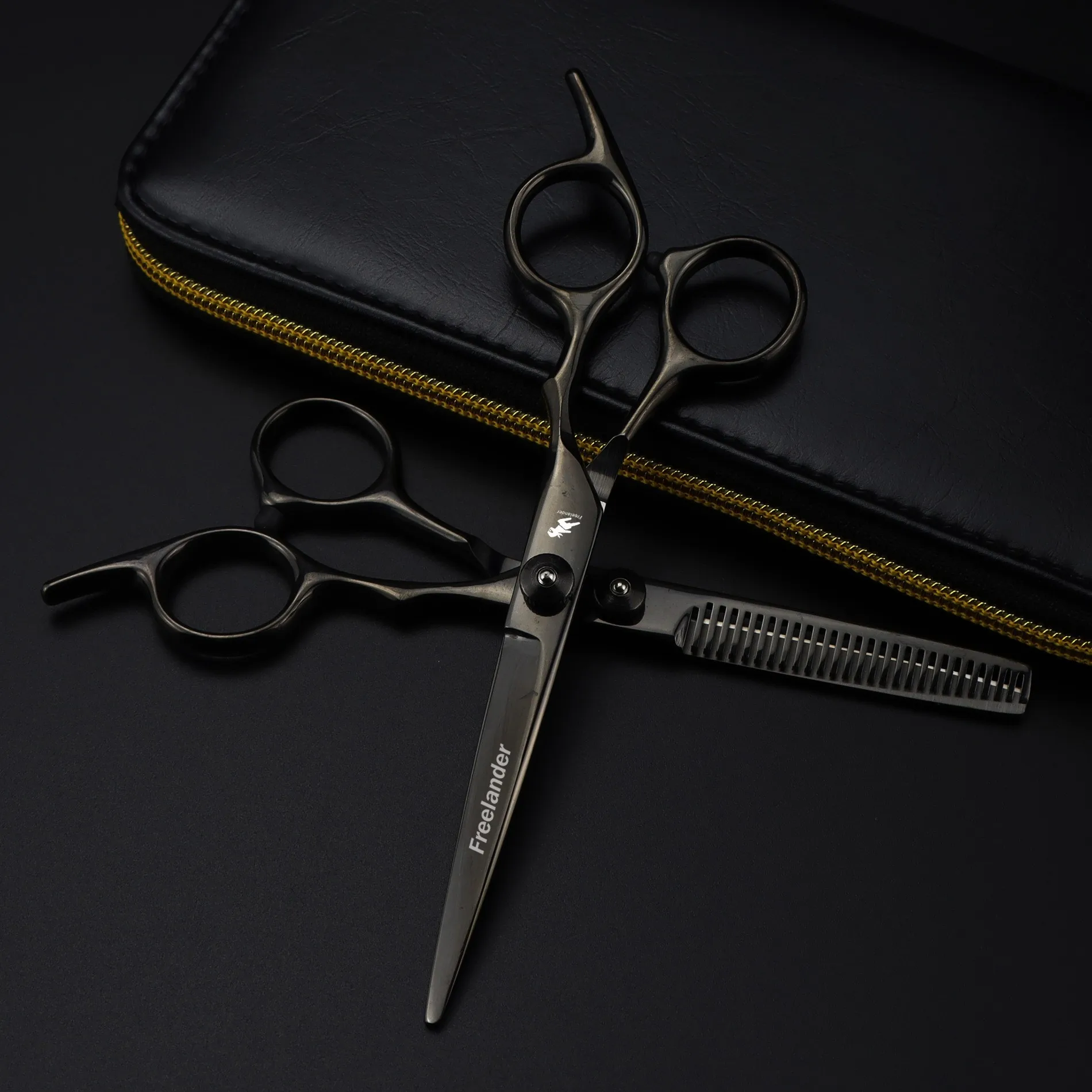 2Pcs Hair Cutting Scissors Professional Hairdressing Thinning Scissors Stainless Steel Scissors Barbershop accessories