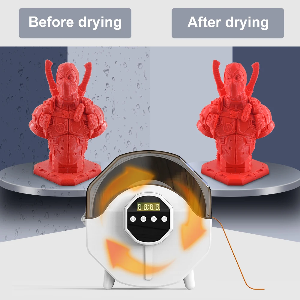 خيوط صندوق جاف 360 درجة التدفئة المحيطة عالية الجودة ثلاثية الأبعاد طابعة خيوط صندوق تجفيف لخيوط 1.75/2.85/3 مللي متر