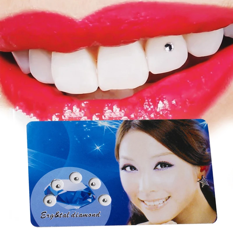 5Pcs/Card Dental Crystal Tooth Stones Tooth Crystal Diamond Teeth Decoration Jewelry Teeth Whitening Product Teeth Ornament