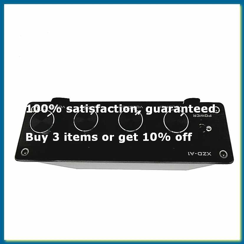 ●HIFI Lossless 1 Input 4 Output HUB Audio Distributor Signal Selector Switch Source Switcher Volume Amplifier(Silver)
