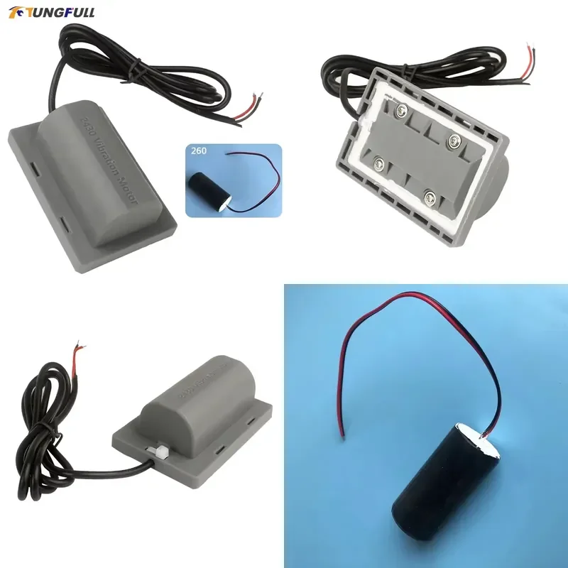 2430 Micro Vibrating Motor DC12V 4500RPM Waterproof Flat Base Chair Pillow Vibration Motor Table Attractor Reminder Motor