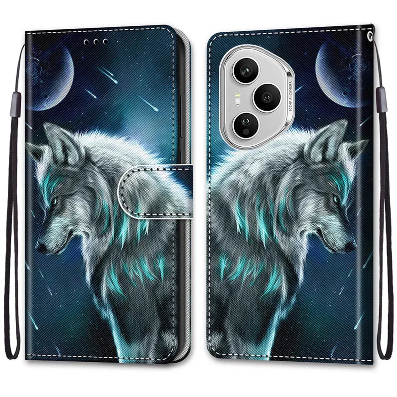 Etui z klapką z motywem kwiatowym do Huawei Honor 400 Pro 200 Honor400 Lite 90 Smart 5G, skórzane etui na telefon z funkcją portfela, podstawka, okładka książkowa, torba. — zdjęcie produktu 2