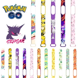 Pokemon Gengar Strap for Xiaomi Mi Band 7 6 5 4 3 Bracelet Silicone Straps for Xiaomi 7 Wristband  6 Band 5 Watch Accessories