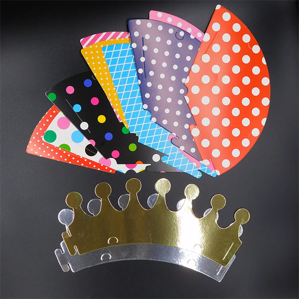 

11Pcs Cake Birthday Party Cone Hats for Pets Colorful Polka Dot Paper Hats Dogs Cats Celebration Props Cake Hat