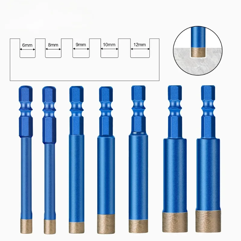 

1/4Pcs High-grade Diamond Grain Coated Drill Bit Tile Marble Glass Ceramic Hole Saw Drilling Bits for Ceramic Tile Drilling