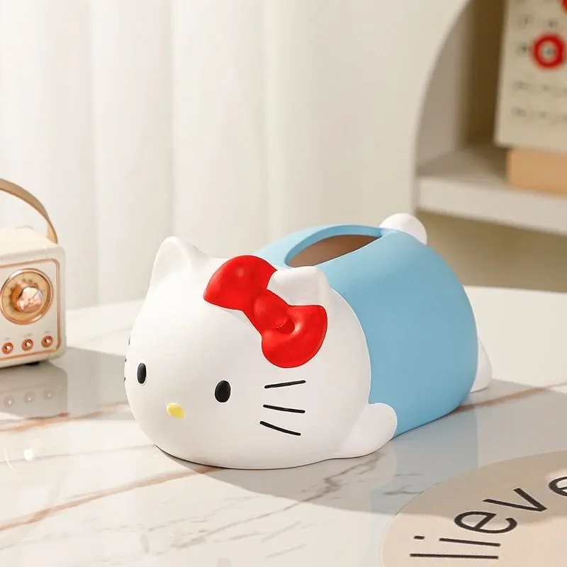 

Girly Heart Hello Kitty Anime Sanrio Girls Tissue Box Cute Cartoon Kawaii Living Room Storage Case Lovely Gifts for Kids