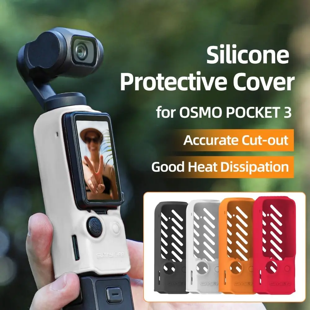 Silicone Protective Cover for Osmo Pocket 3 Anti-Scratch Gimbal Camera Handle Protective Case for DJI Osmo Pocket 3