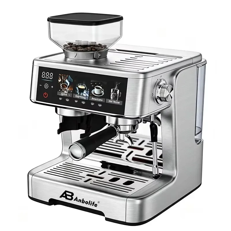 Anbolife Ese Pod Semi-automatic Stainless Steel Body Italian Coffee Machine Manufacturer Wholesale OEM PID temperature