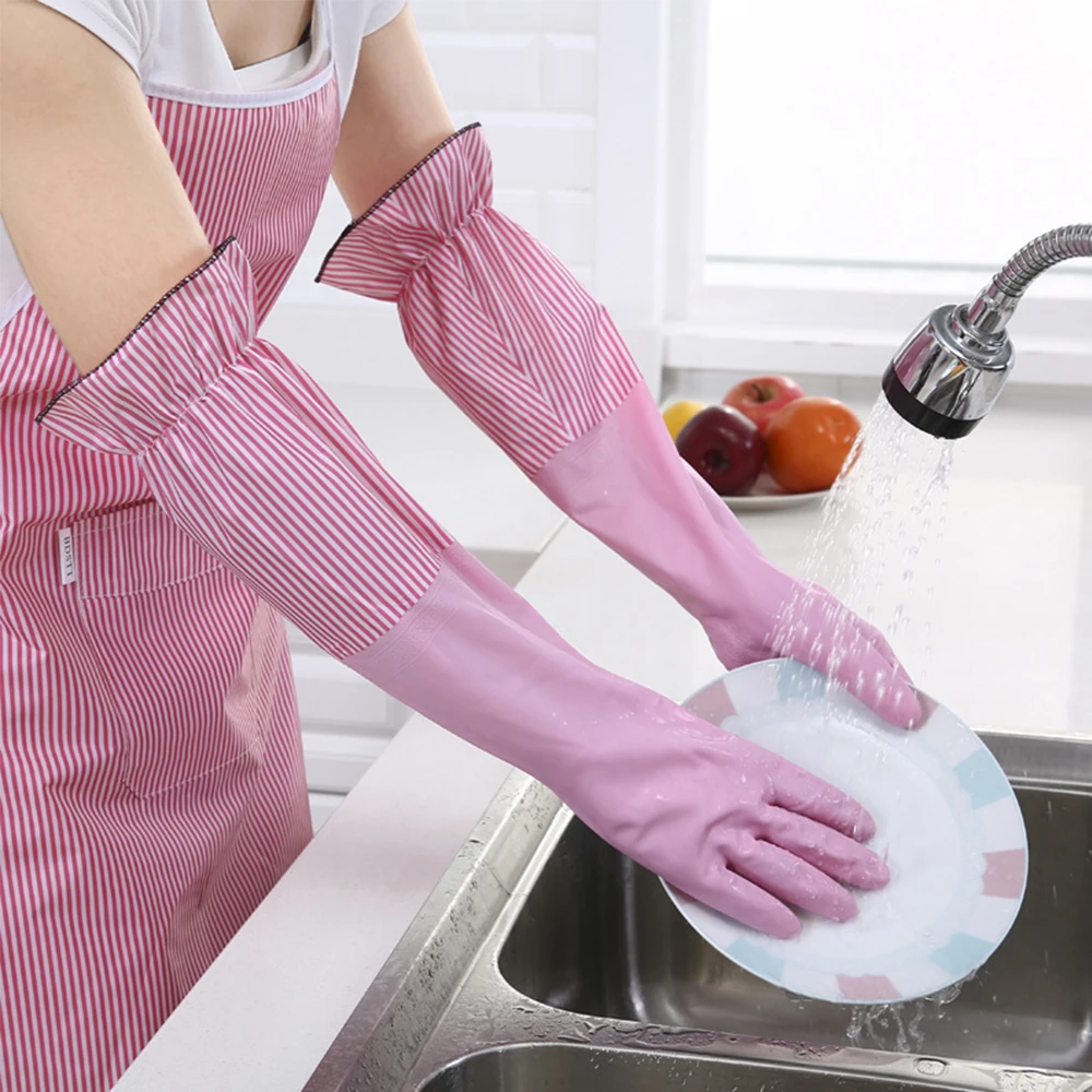 Dish Glove Rubber - Velvet Thickening Wash Dishes Washing Cleaning