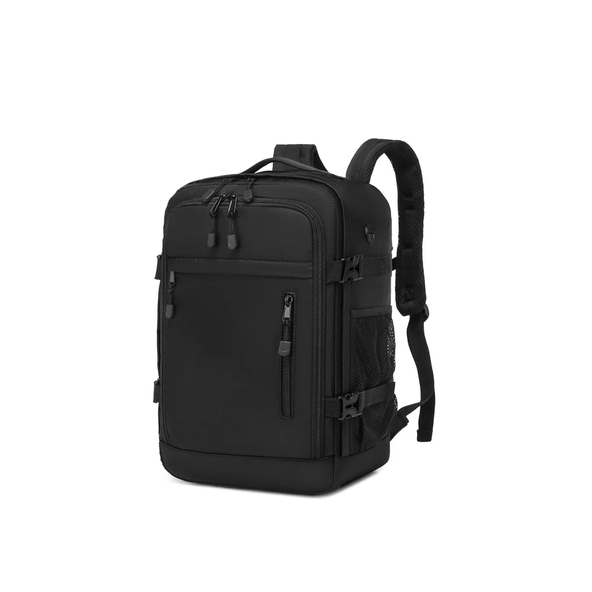 Black Multi Compartment Business Laptop Backpack with Adjustable Straps Water Resistant Fabric Suitable for Office Commute Work