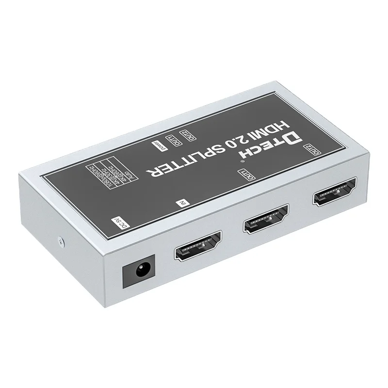 DTECH HDMI Splitter 4k@60hz 1x2 Ver2.0 Supports HDMI Splitter HDCP 2.2 Splitter 1 in 2 Out 4K/60Hz 3D