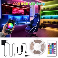 RGB COB LED Strip Lights APP Control Color Changing Music Sync Led Tape 576 LEDs/m Flexible Ribbon for Room Decor TV Backlight