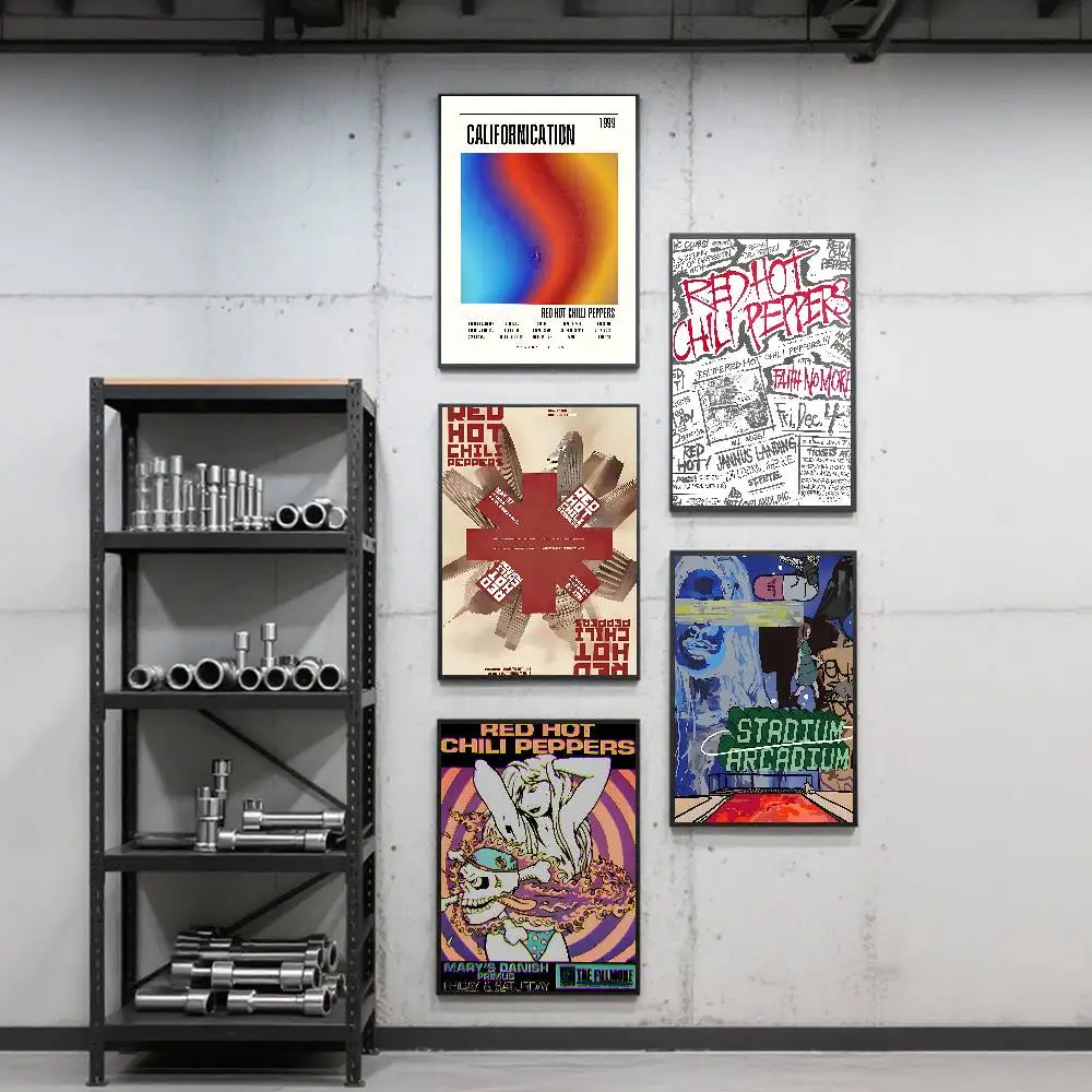 Pop R-Red Hot Chili Peppers Band  Poster Art Print Anime Style Home Decor Ideal Gift Perfect Room Decor