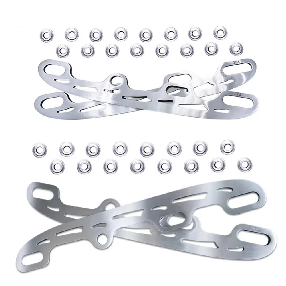 

1 Pair Durable 253/290mm Skating Blades Silver Replacement Ice Skating Blade Stainless Steel Inline Figure Skate Blade