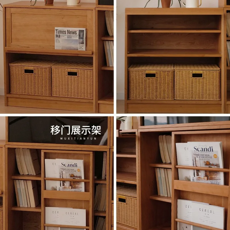 Household small apartment floor-to-ceiling display cabinet combination study multi-functional bay window locker