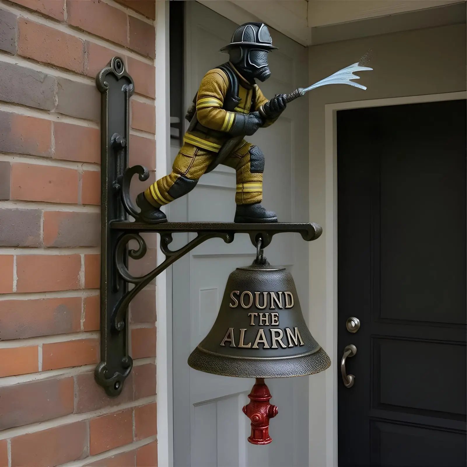 Door Bell Yard Loud Alarm Sound Door Bell Vintage Commemorative Ornament Wall Mount Doorbell for Indoor Outdoor Home Garden