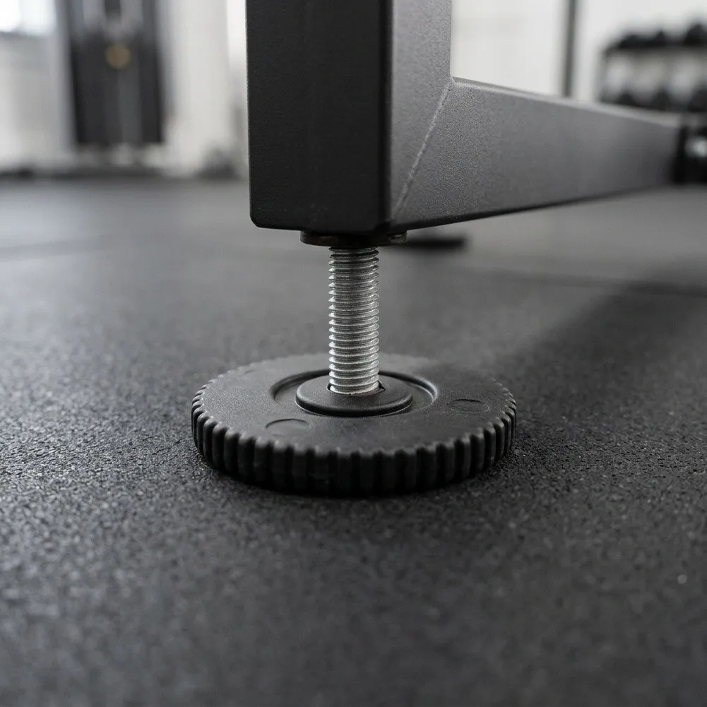 10pcs Threaded Leveling Feet for Gym Racks and Machines Providing Height Adjustment and Floor Grip Performance