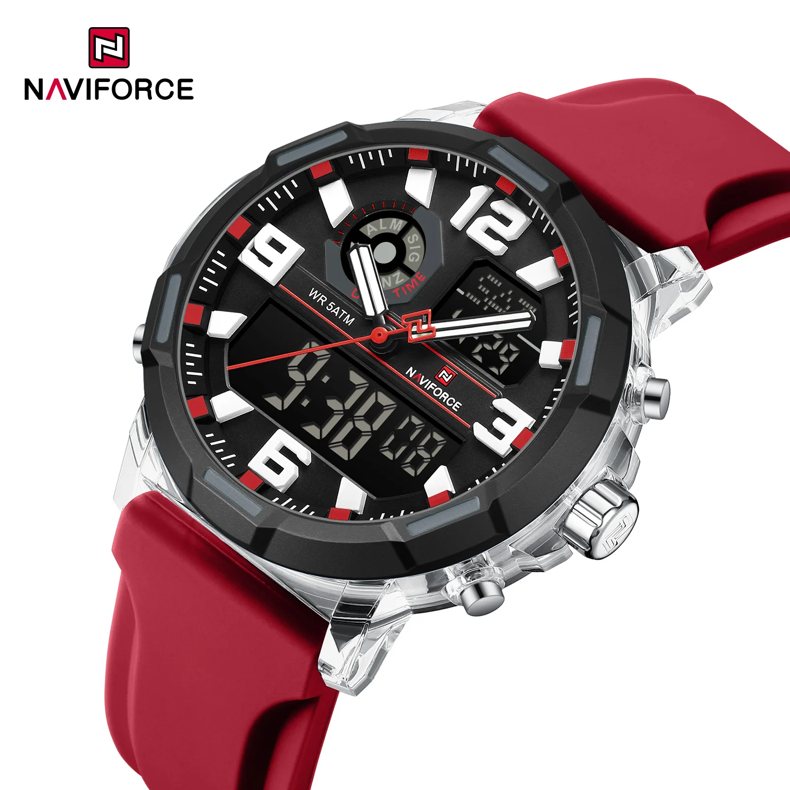 NAVIFORCE Men's Sport Watch 5Bar Waterproof Quartz