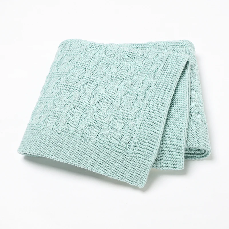 

Дышащие пеленки для маленьких мальчиков и девочек 0-24 месяцев, одеяла для сна для новорожденных, вязаные акриловые одеяла для младенцев