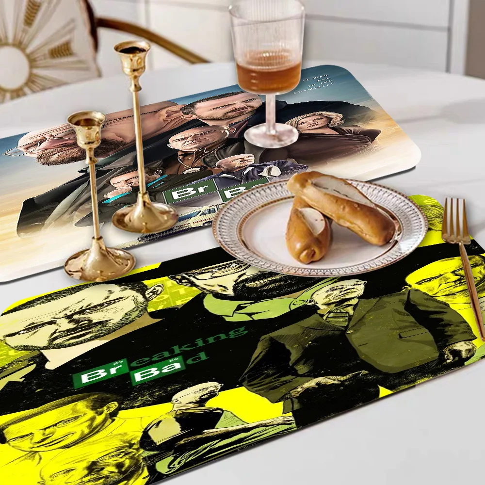 Classic TV Show Breaking Bad Retro Coffee Tablewear Drain Pad Bathroom Square Absorbing Anti-slip Dry Mat Kitchen Placemat