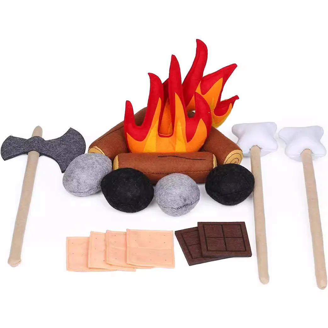 Simulation Kitchen Pretend Camping Toy Set Safety Campfire Toy Suitable for Boys and Girls Preschool Camping Housekeeping Toys
