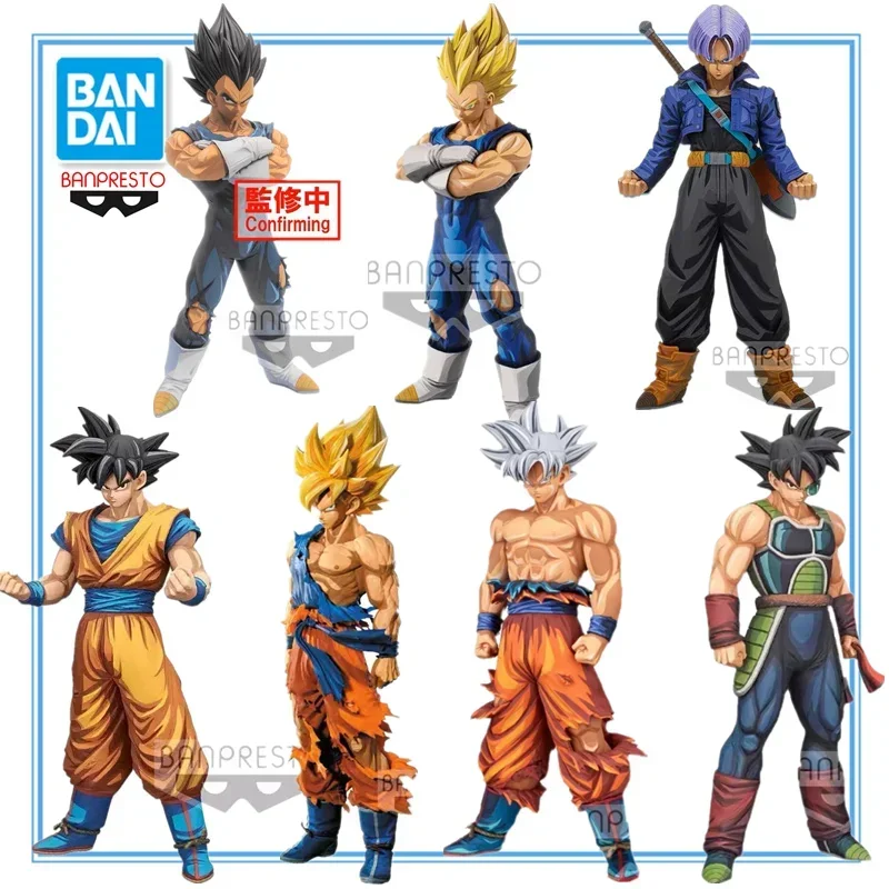 In Stock BANDAI Original Banpresto Dragon Ball SMSP Manga Dimensions Goku Vegeta Burdock Trunks Action Figure Model Doll Toys