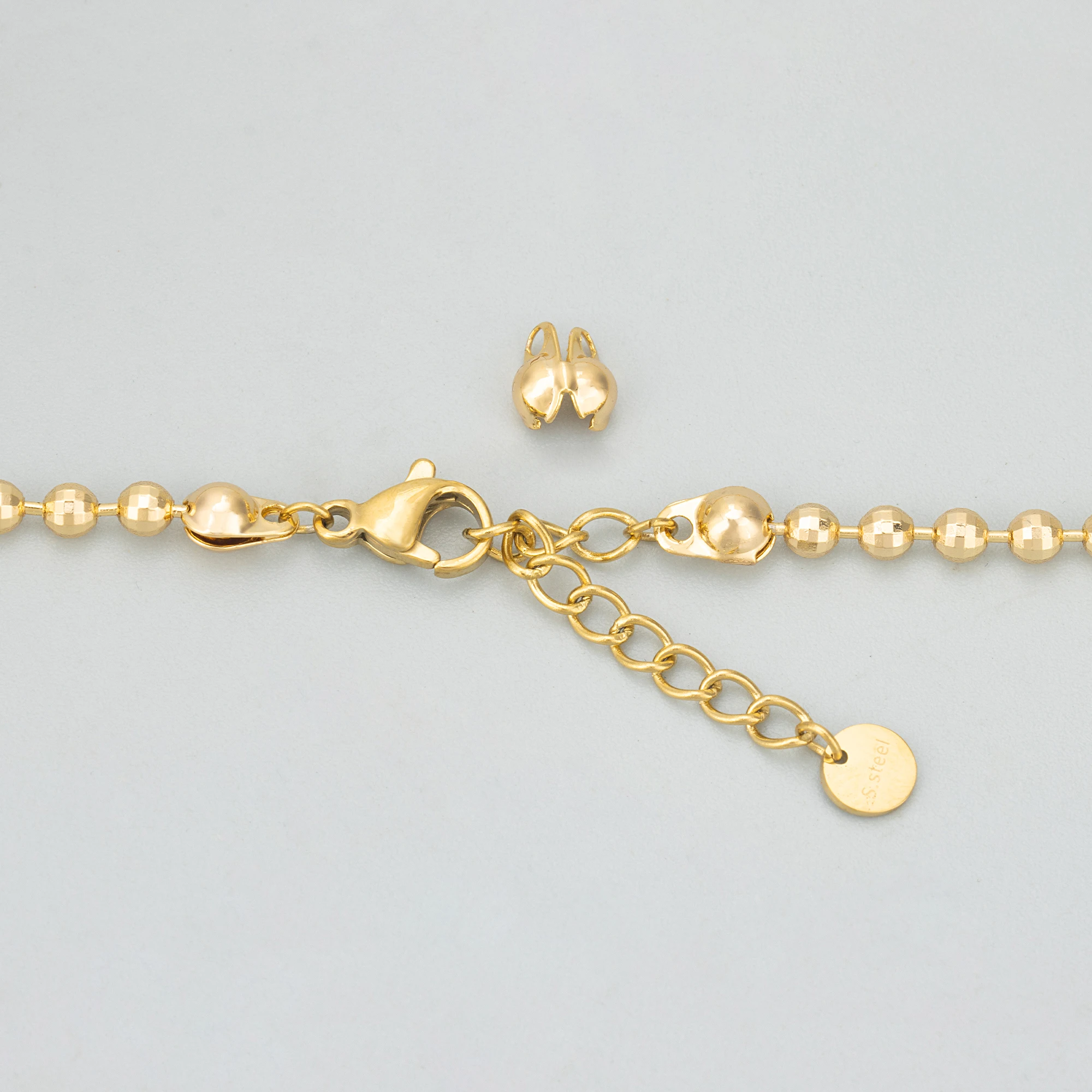 GUFEATHER MF25,jewelry accessories,18k gold rhodium plated,copper,nickel free,connect,bead chain buckle,jewelry making,20pcs/lot