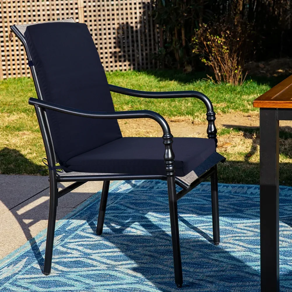 وسائد مقعد لكراسي أثاث الحدائق مع حماية من الأشعة فوق البنفسجية مصممة للاستخدام على الكراسي ذات العجلات القياسية القابلة للطي #4