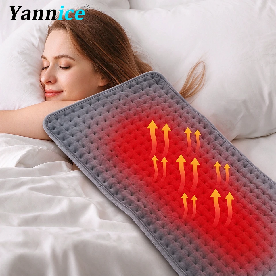 Electric Heating Pad Fast Heating Mat for Back Neck Shoulder Winter Warm Blanket Blankets Warmer for Home Office 9 Heat Levels